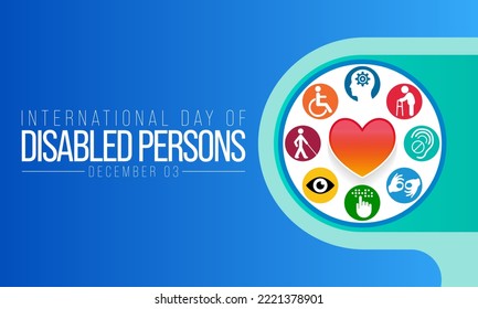 International Day of Persons with Disabilities (IDPD) is celebrated every year on 3 December. to raise awareness of the situation of disabled persons in all aspects of life. Vector illustration