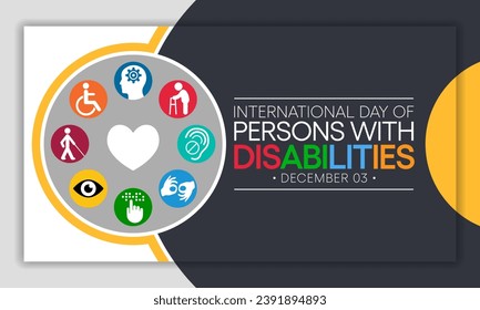 International Day of Persons with Disabilities (IDPD) is celebrated every year on 3 December. to raise awareness of the situation of disabled persons in all aspects of life. Vector illustration