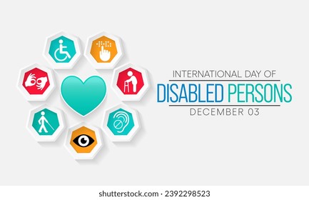 International Day of Persons with Disabilities (IDPD) is celebrated every year on 3 December. to raise awareness of the situation of disabled persons in all aspects of life. Vector illustration