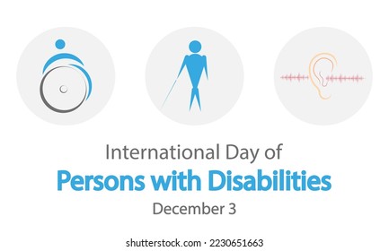 International Day of Persons with Disabilities infographics, vector art illustration.
