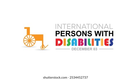 International Day of Persons with Disabilities is observed every year on December. People Awareness concept. background, placard, banner template Vector illustration design.