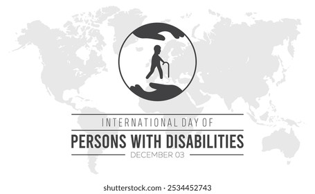 International Day of Persons with Disabilities is observed every year on December. People Awareness concept. background, placard, banner template Vector illustration design.