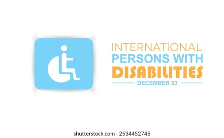 International Day of Persons with Disabilities is observed every year on December. People Awareness concept. background, placard, banner template Vector illustration design.