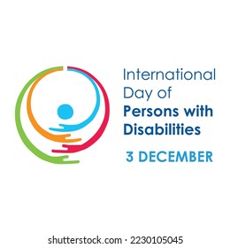 International Day of Persons with Disabilities vector Logo. Disabilities Day 3 December. People with Disability Logo, Sign, Background Vector.