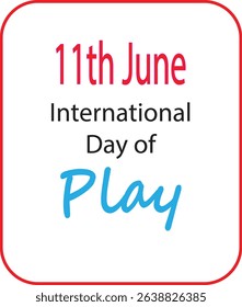international day of play vector design
