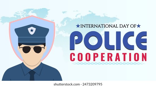 International Day of Police Cooperation, campaign or celebration banner