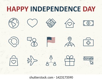 International Day for the Poor Vector Line Icons Set. Contains such Icons as Heart, planet Earth, Handshake, money, Donate, Medicines, Plane and more. Editable Stroke. 32x32 Pixel Perfect