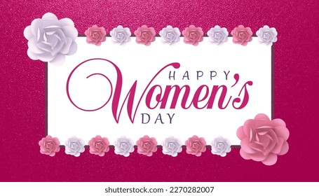 International women’s day poster or happy women’s day