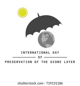 International Day of Preservation of the Ozon Layer Logo Vector Template Design