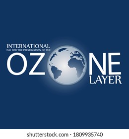 International Day for the Preservation of the Ozone Layer. Vector Illustration