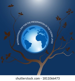 International Day for the Preservation of the Ozone Layer. Vector Illustration