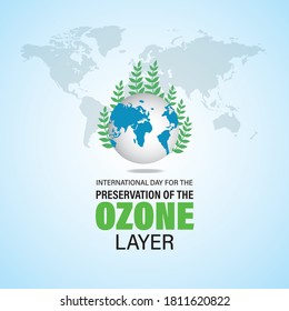 International Day for the Preservation of the Ozone Layer. September 16. Illustration Vector.