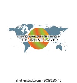 international day for the preservation of the ozone layer concept. illustration vector