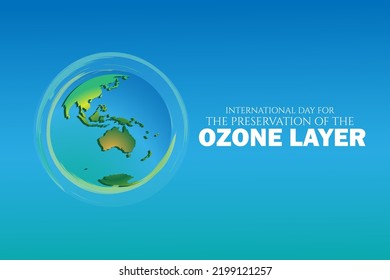 international day for the preservation of the ozone layer concept. web banner design. illustration vector