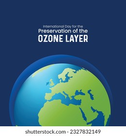 Día Internacional para la Preservación de la Capa de Ozono. día mundial de la capa de ozono. creativa de la capa de ozono. 