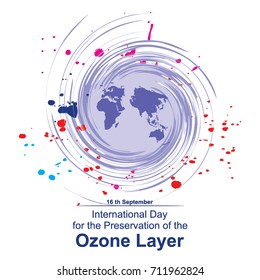 International Day For The Preservation Of The Ozone Layer Logo Vector Template Design