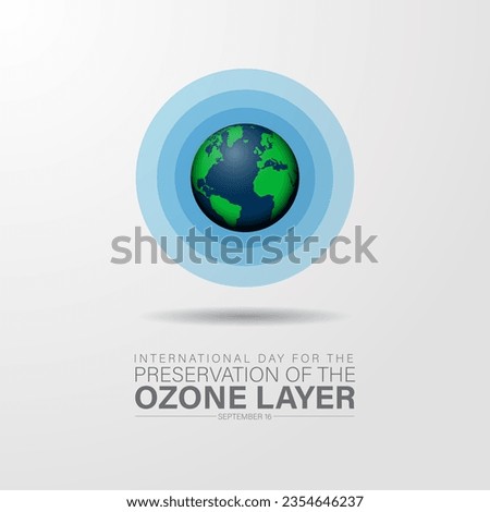 International Day For The Preservation Of The Ozone Layer September 16 Background Vector Illustration