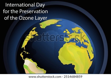 international day for the preservation of the ozone layer concept. web banner design. globe. illustration vector