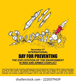 International Day For Preventing, the Exploitation of the environment in war and armed conflict, poster and banner