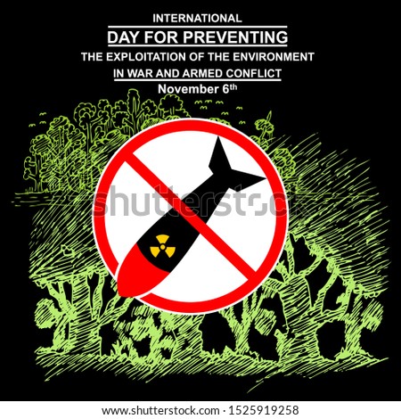 INTERNATIONAL DAY FOR PREVENTING THE EXPLOITATION OF THE ENVIRONMENT IN WAR AND ARMED CONFLICT, poster
