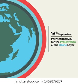 international day for the prevention of the ozone layer vector design