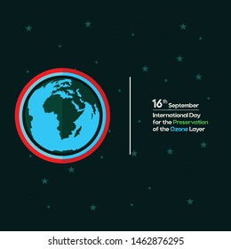 international day for the prevention of the ozone layer vector design