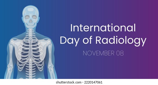 International day of Radiology is observed every year on November 8, Radiology is the medical discipline that use medical imaging to diagnose. Illustration EPS.