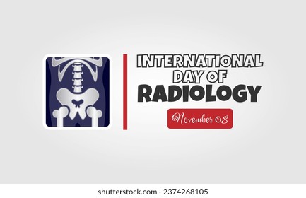 International Day of Radiology with x-ray image of human body