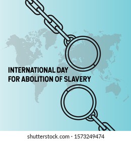 International day for the remembrance of the slave trade and abolition of slavery. Design of prisoner with handcuffs.