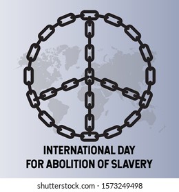 International day for the remembrance of the slave trade and abolition of slavery. Design of prisoner with handcuffs.