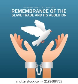 Día Internacional para la Memoria del Comercio de Esclavos y su ilustración vectorial de la abolición. Adecuado para afiches, carteles, campaña y tarjeta de saludo.