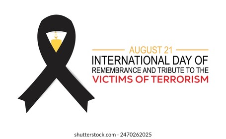 International Day of Remembrance and Tribute to the Victims of Terrorism is observed every year on August.banner design template Vector illustration background design.