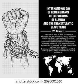 International day of remembrance of the victims of slavery and the transatlantic slave trade, poster and banner