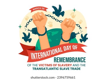 International Day of Remembrance of the Victims of Slavery and the Transatlantic Slave Vector Design Illustration to Against Trafficking in Persons