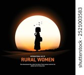 international day of rural women. international day of rural women creative poster, banner, social media post, background, template, postcard design etc. 