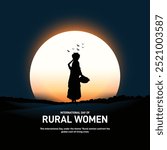 international day of rural women. international day of rural women creative poster, banner, social media post, background, template, postcard design etc. 