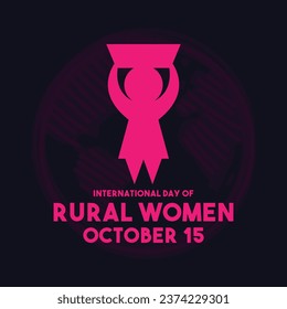 International Day of Rural Women. October 15. Eps 10.