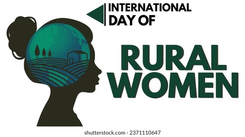 International day of rural women, typography and icon design