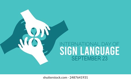 international day of sign language is observed every year on September. banner design template Vector illustration background design.