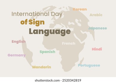 International day of sign language poster illustration