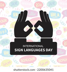 International day of sign language. A day to spread awareness on sign Language