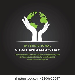 International day of sign language. A day to spread awareness on sign Language