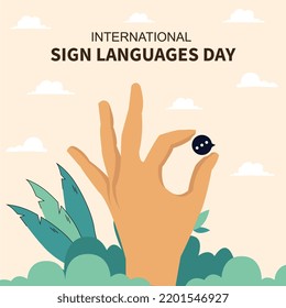 International day of sign language. A day to spread awareness on sign Language