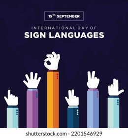 International day of sign language. A day to spread awareness on sign Language