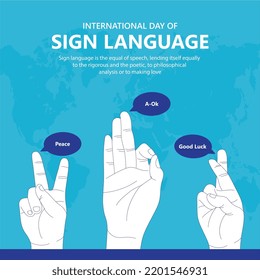 International day of sign language. A day to spread awareness on sign Language