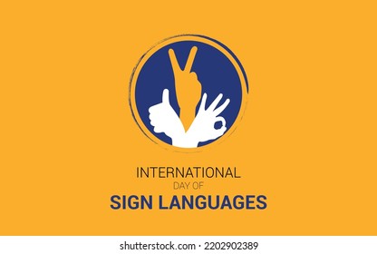 international day of sign language Vector illustration on the theme of September.