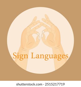 international day of sign languages concept. web banner design logo . illustration vector