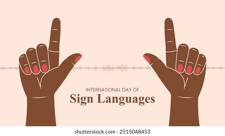 International day of sign languages design templet for celebrating 