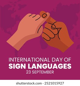 International Day of Sign Languages. Sign language banner and poster design for social media and print media.