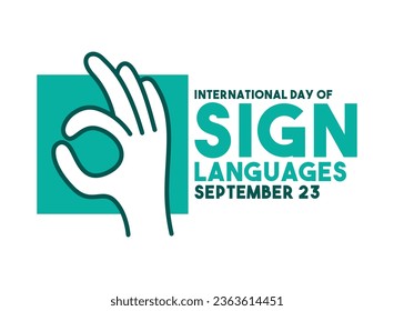 International Day of Sign Languages. September 23. Eps 10.